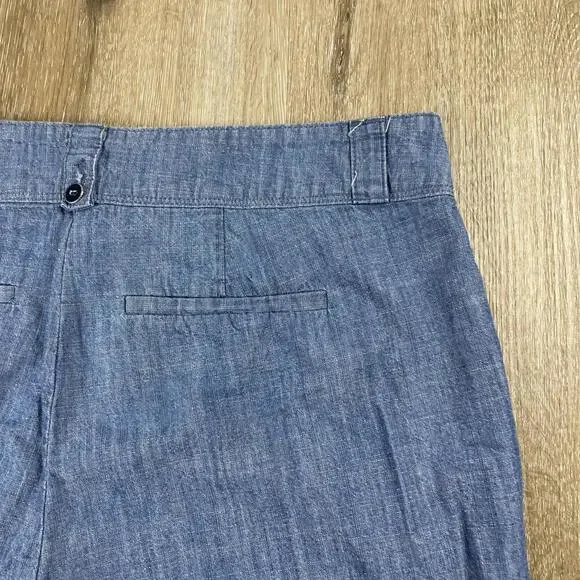 Isaac Mizahari Blue Terry Slub Cotton Shorts Women's 6 Lightweight - Picture 12 of 16